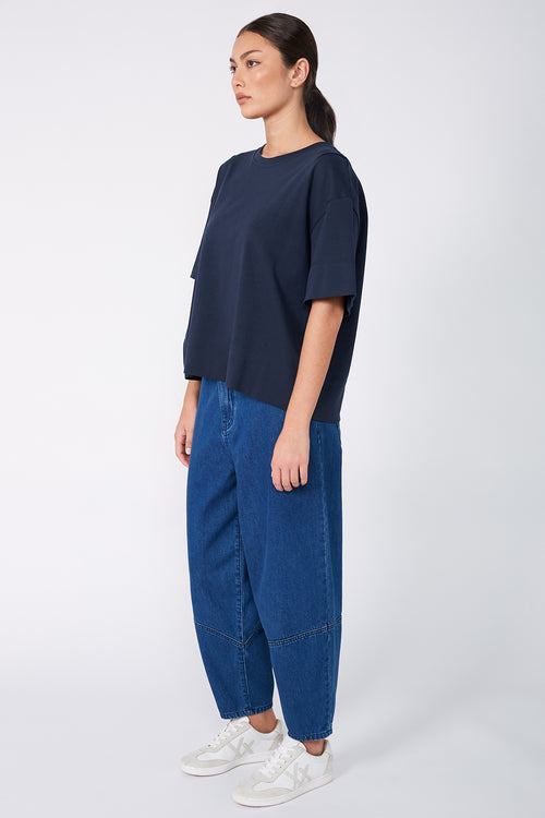 boxed tee / navy