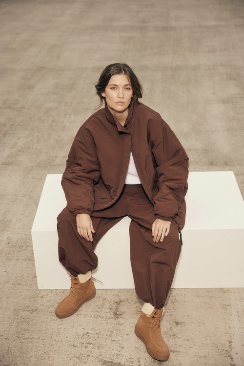 recede pant / chocolate brown