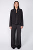 bullioned blazer / black