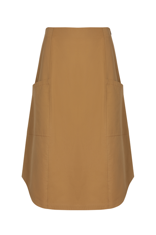 case skirt / dark camel