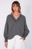 centric top / black|white check
