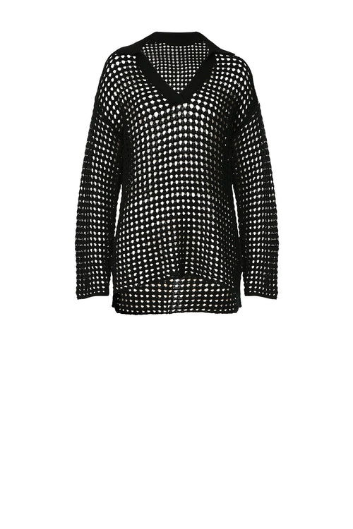 chain sweater / black