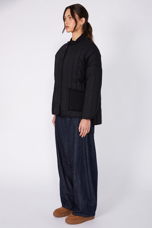 channel jacket / black