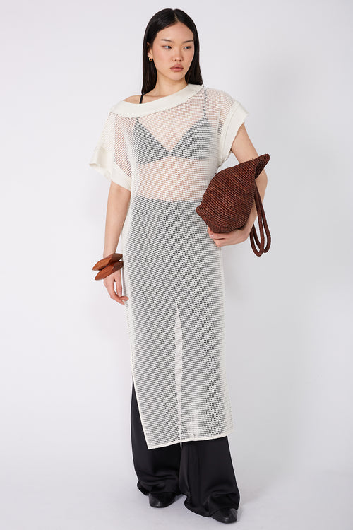 chord mesh midi dress / calico