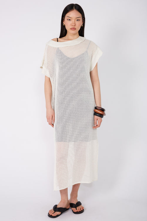 chord mesh midi dress / calico