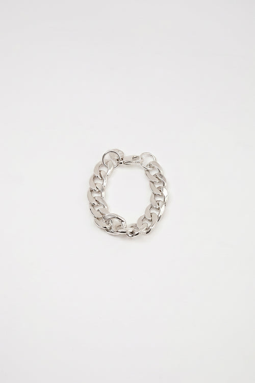 chunky chain bracelet / silver