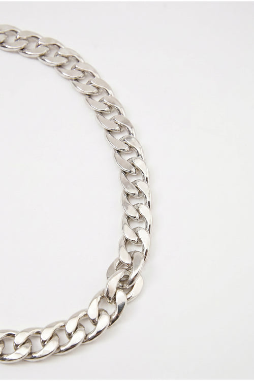chunky chain necklace / silver