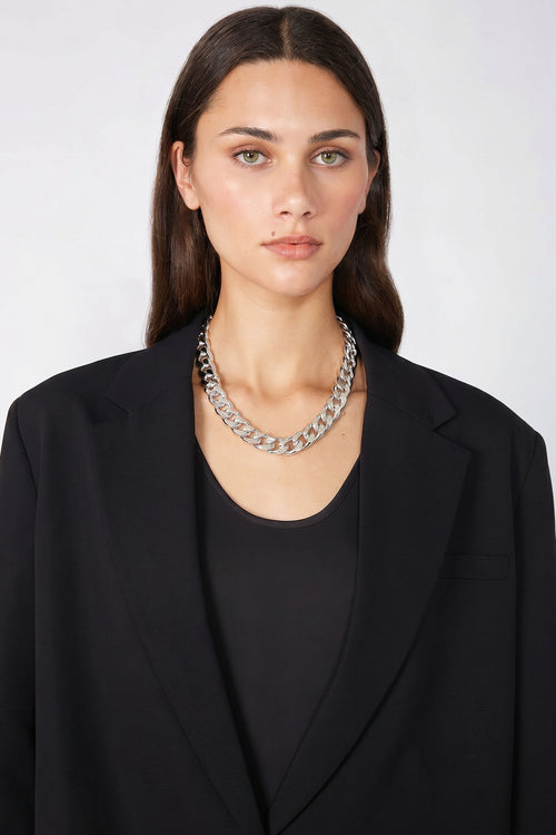 chunky chain necklace / silver