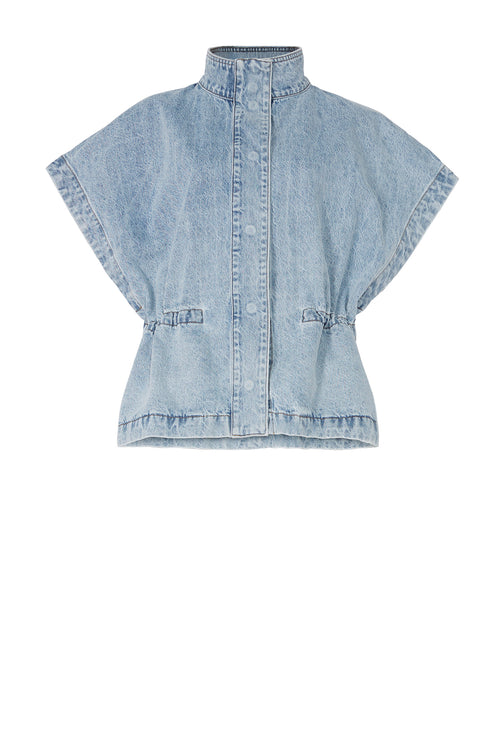 clinched vest / faded blue stonewash