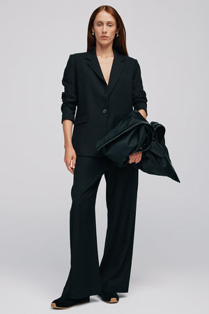 coached tailored pant / black