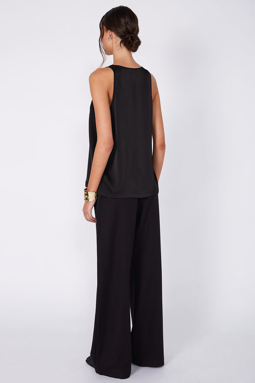 coached tailored pant / black