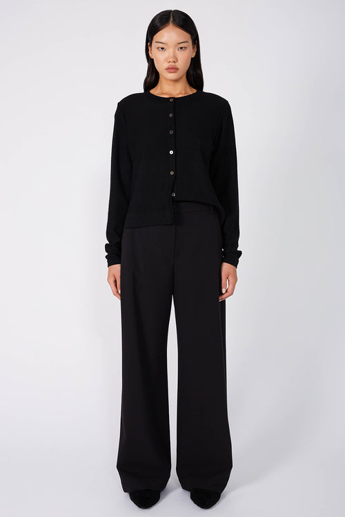 coached tailored pant / black