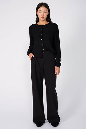 coached tailored pant / black