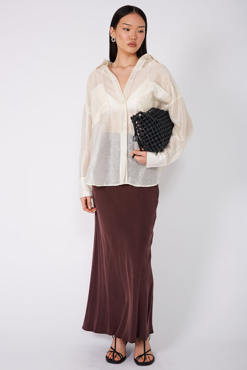 column bias maxi skirt / sangria