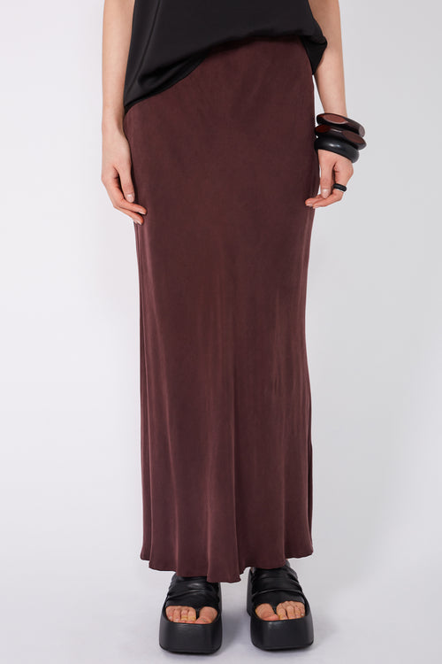 column bias maxi skirt / sangria