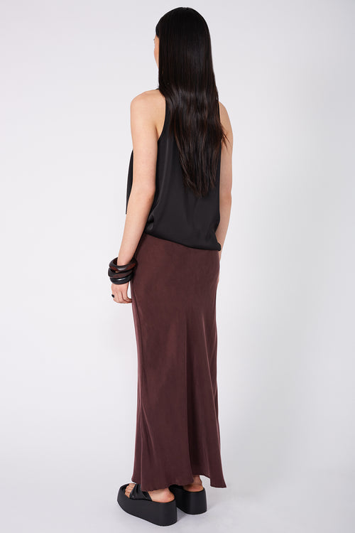 column bias maxi skirt / sangria