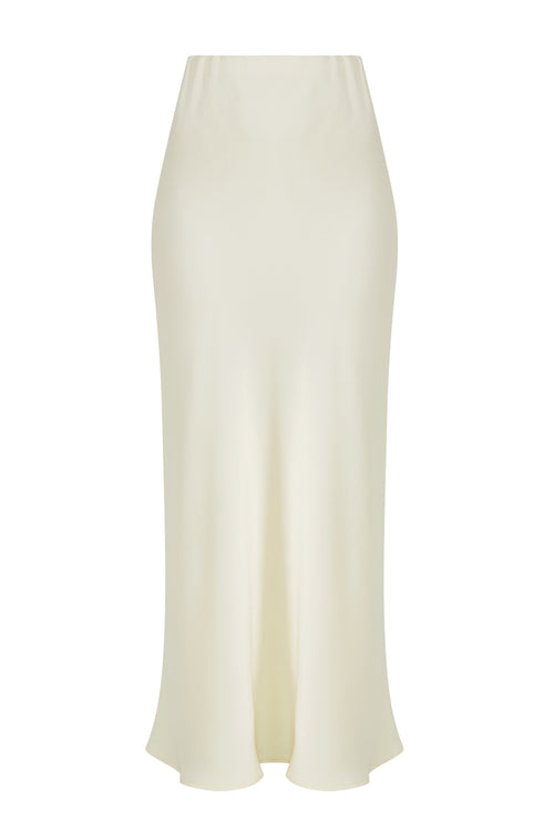 column bias maxi skirt / buttercream