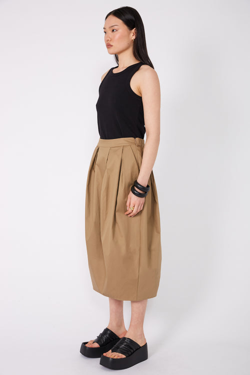 compass skirt / camel