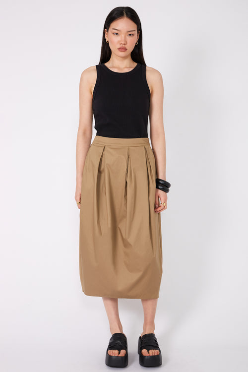 compass skirt / camel