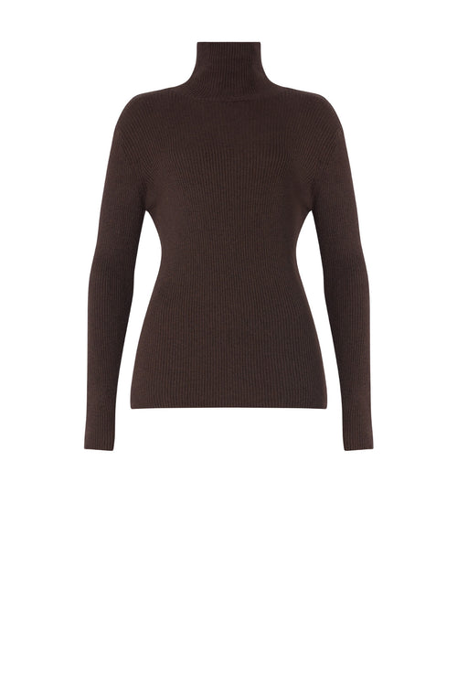 composed sweater / chocolate marle