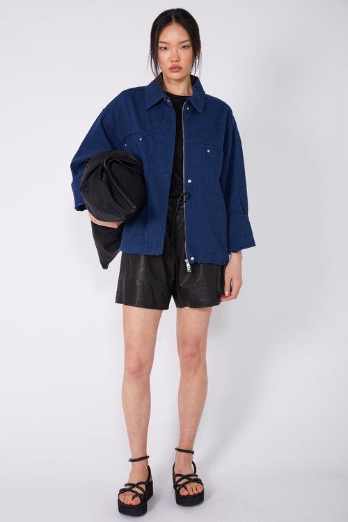 conceal cropped shacket / Biro blue