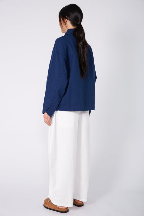 conceal cropped shacket / Biro blue