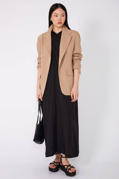 confine maxi dress / black
