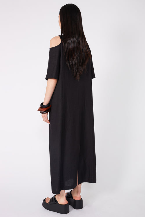 confine maxi dress / black