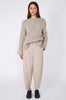 corded cable sweater / mist nude fleck