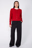 crisp cardi / red