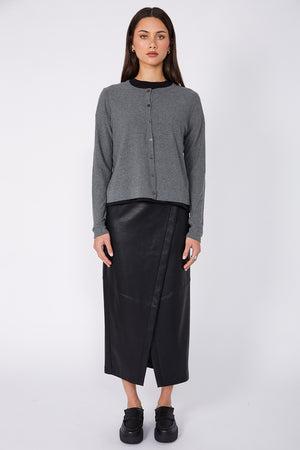 crisp cardi / grey marle