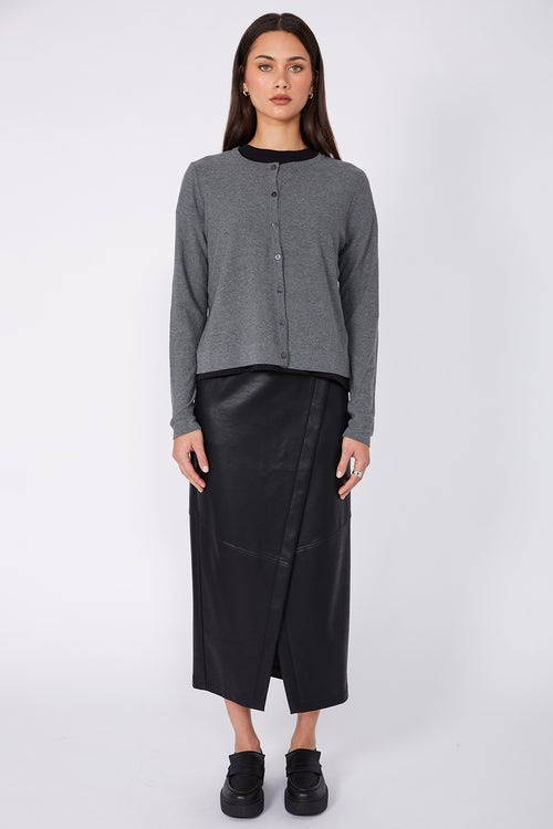 crisp cardi / grey marle