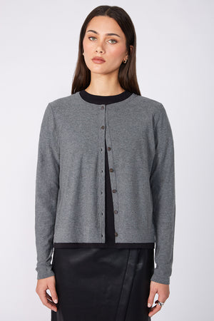 crisp cardi / grey marle