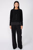crisp cardi / black merino