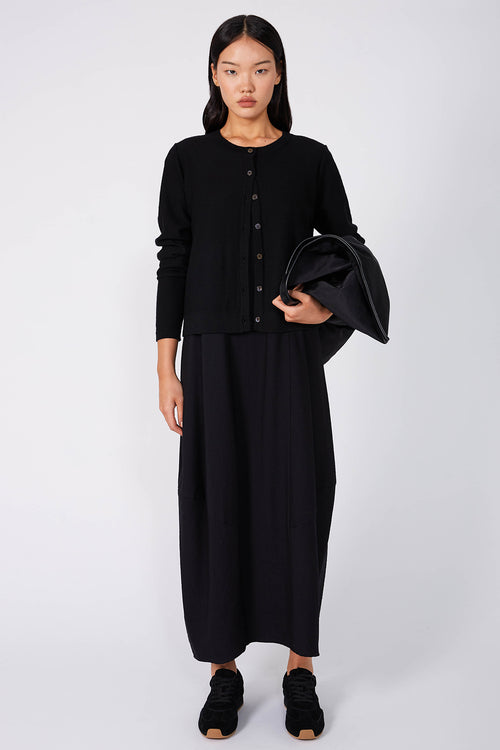 crisp cardi / black merino