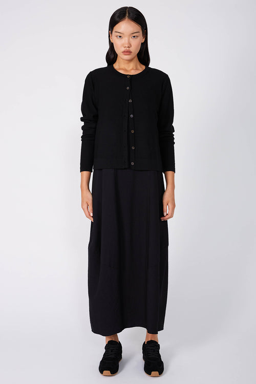 crisp cardi / black merino