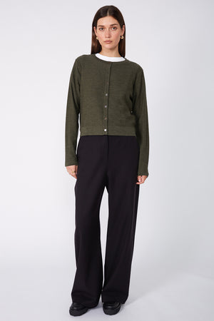 crisp cardi / khaki