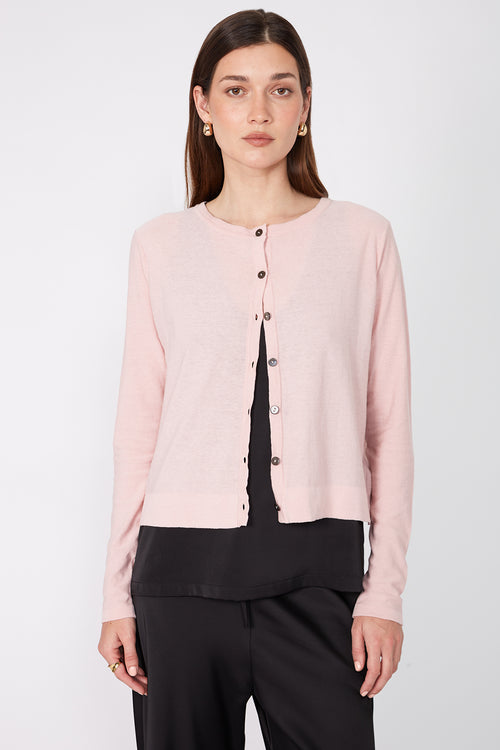 crisp cardi / blossom pink