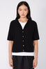 crisp short sleeve cardi / black