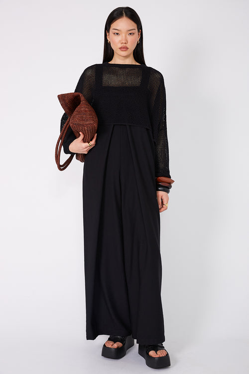 croppy crochet sleeve / black
