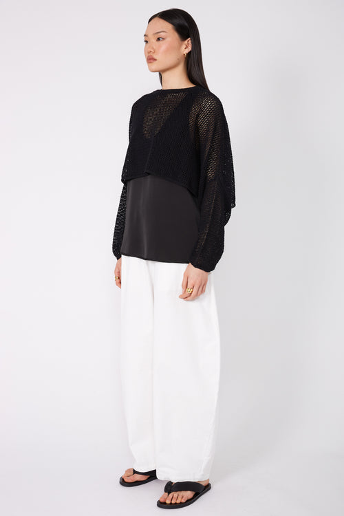 croppy crochet sleeve / black