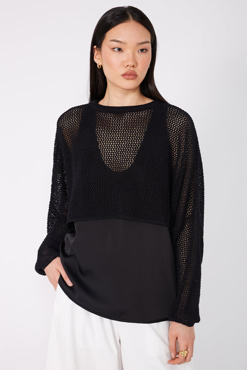 croppy crochet sleeve / black