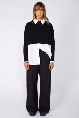 croppy merino sleeve / black