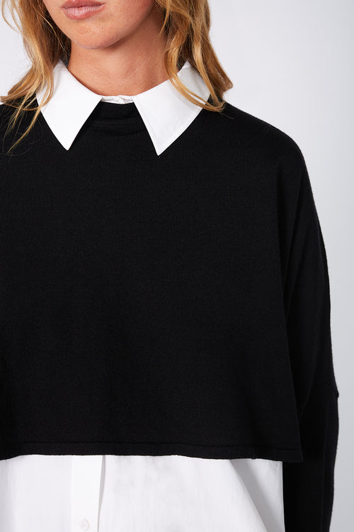 croppy merino sleeve / black
