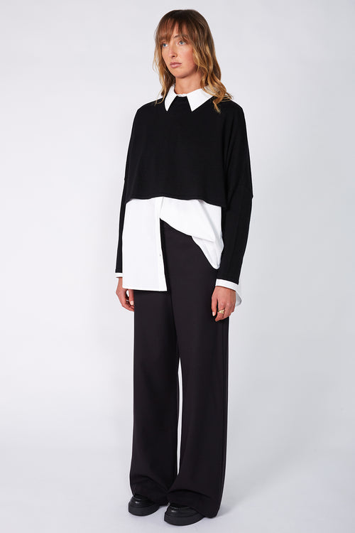 croppy merino sleeve / black