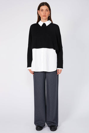 croppy merino sleeve / black
