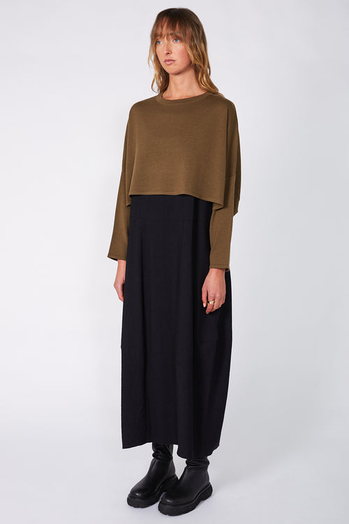 croppy merino sleeve / toffee