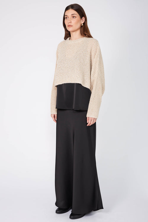 croppy sequin sleeve / caramel