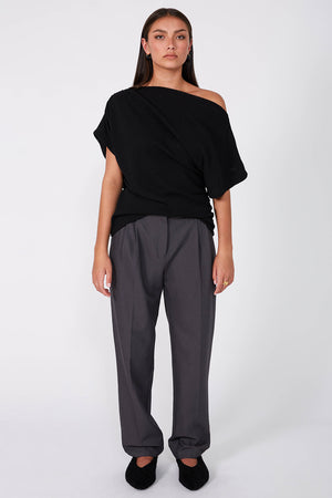 custom pant / charcoal marle