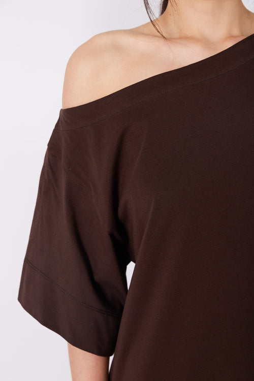 direction midi dress / chocolate brown
